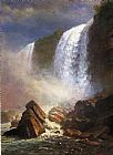 Falls Canvas Paintings - Falls of Niagara from Below